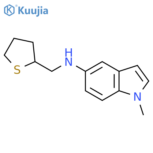 1-methyl-N-(thiolan-2-yl)methyl-1H-indol-5-amine structure
