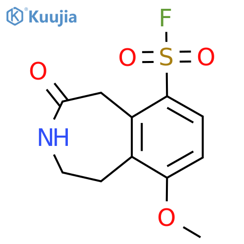 9-methoxy-4-oxo-2,3,4,5-tetrahydro-1H-3-benzazepine-6-sulfonyl fluoride structure