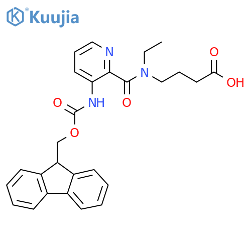 4-{N-ethyl-1-3-({(9H-fluoren-9-yl)methoxycarbonyl}amino)pyridin-2-ylformamido}butanoic acid structure