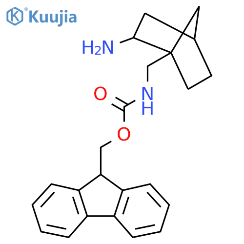 (9H-fluoren-9-yl)methyl N-({2-aminobicyclo2.2.1heptan-1-yl}methyl)carbamate structure