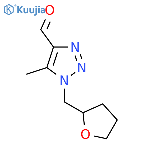 5-methyl-1-(oxolan-2-ylmethyl)-1H-1,2,3-triazole-4-carbaldehyde structure