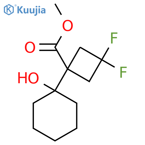methyl 3,3-difluoro-1-(1-hydroxycyclohexyl)cyclobutane-1-carboxylate structure