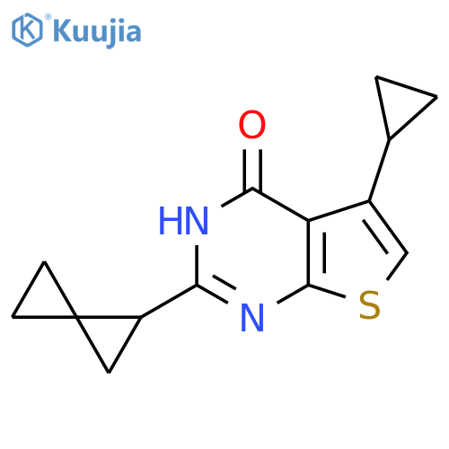 5-cyclopropyl-2-{spiro2.2pentan-1-yl}-3H,4H-thieno2,3-dpyrimidin-4-one structure