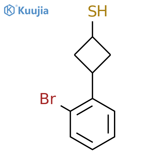 3-(2-bromophenyl)cyclobutane-1-thiol structure