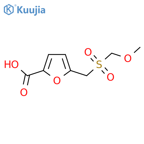 5-(methoxymethanesulfonylmethyl)furan-2-carboxylic acid structure