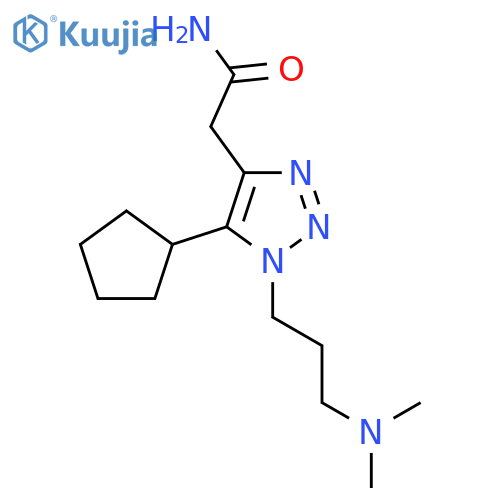 2-{5-cyclopentyl-1-3-(dimethylamino)propyl-1H-1,2,3-triazol-4-yl}acetamide structure