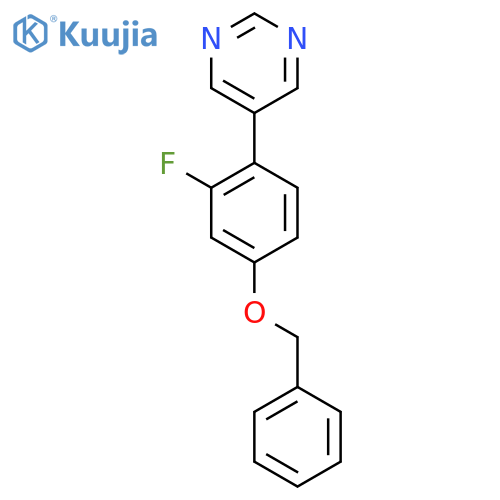 5-4-(benzyloxy)-2-fluorophenylpyrimidine structure
