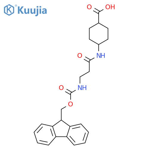 4-3-({(9H-fluoren-9-yl)methoxycarbonyl}amino)propanamidocyclohexane-1-carboxylic acid structure