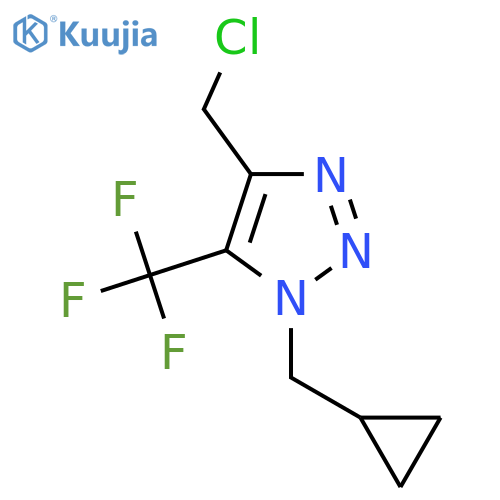 4-(chloromethyl)-1-(cyclopropylmethyl)-5-(trifluoromethyl)-1H-1,2,3-triazole structure
