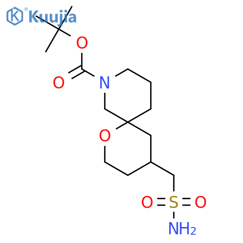tert-butyl 4-(sulfamoylmethyl)-1-oxa-8-azaspiro5.5undecane-8-carboxylate structure