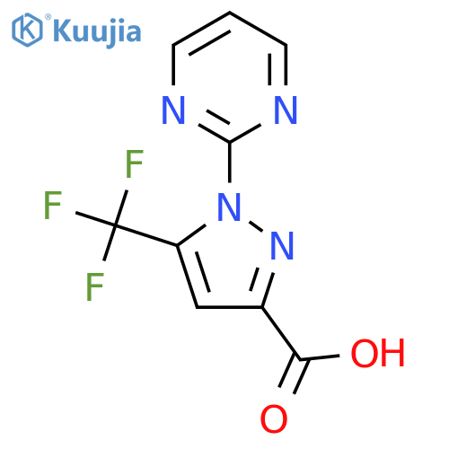 1-(pyrimidin-2-yl)-5-(trifluoromethyl)-1H-pyrazole-3-carboxylic acid structure