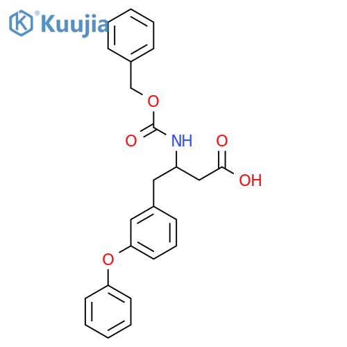 3-{(benzyloxy)carbonylamino}-4-(3-phenoxyphenyl)butanoic acid structure