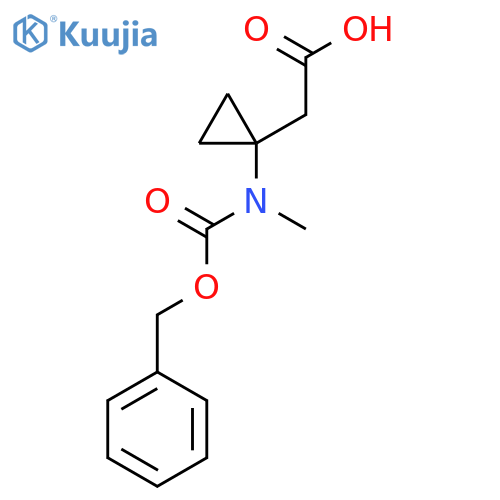 2-(1-{(benzyloxy)carbonyl(methyl)amino}cyclopropyl)acetic acid structure