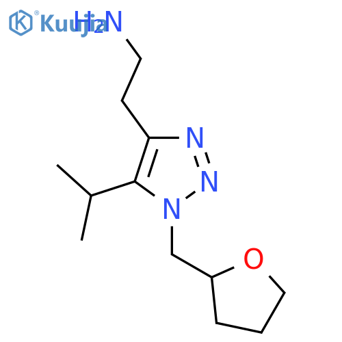 2-1-(oxolan-2-ylmethyl)-5-(propan-2-yl)-1H-1,2,3-triazol-4-ylethan-1-amine structure