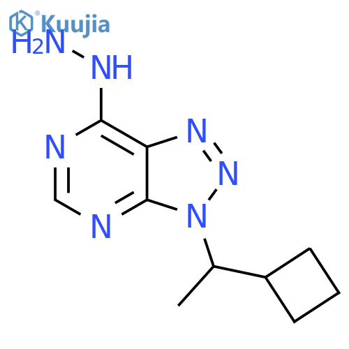 3-(1-cyclobutylethyl)-7-hydrazinyl-3H-1,2,3triazolo4,5-dpyrimidine structure