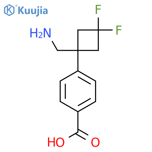 4-1-(aminomethyl)-3,3-difluorocyclobutylbenzoic acid structure