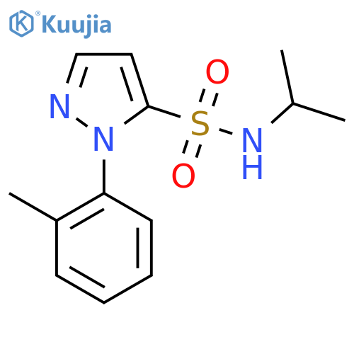 1-(2-methylphenyl)-N-(propan-2-yl)-1H-pyrazole-5-sulfonamide structure