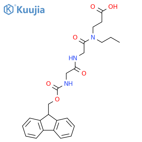 3-{2-2-({(9H-fluoren-9-yl)methoxycarbonyl}amino)acetamido-N-propylacetamido}propanoic acid structure