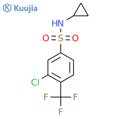 3-chloro-N-cyclopropyl-4-(trifluoromethyl)benzene-1-sulfonamide structure