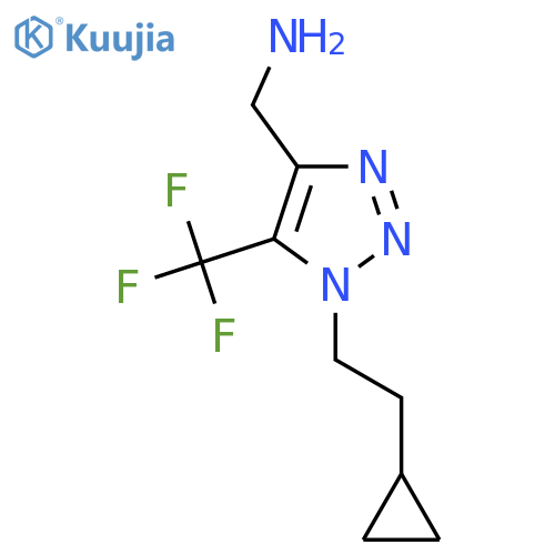 1-(2-cyclopropylethyl)-5-(trifluoromethyl)-1H-1,2,3-triazol-4-ylmethanamine structure