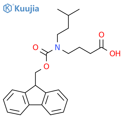 4-({[(9H-fluoren-9-yl)methoxy]carbonyl}(3-methylbutyl)amino)butanoic acid structure