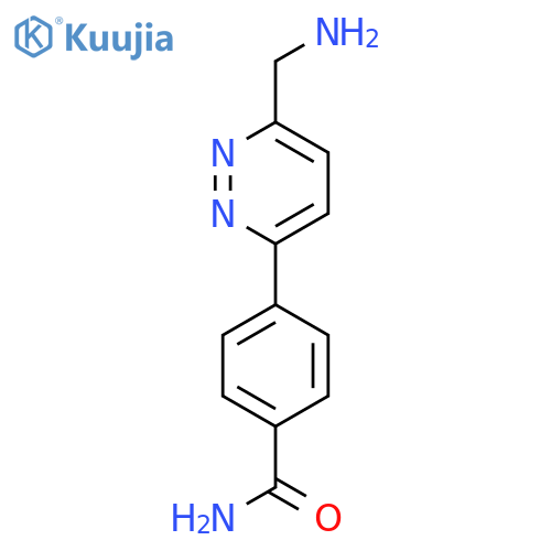 4-6-(aminomethyl)pyridazin-3-ylbenzamide structure