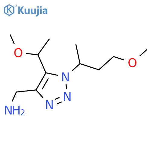 1-(4-methoxybutan-2-yl)-5-(1-methoxyethyl)-1H-1,2,3-triazol-4-ylmethanamine structure