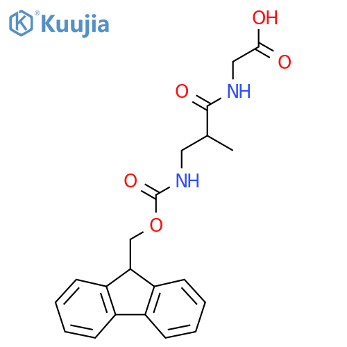 2-3-({(9H-fluoren-9-yl)methoxycarbonyl}amino)-2-methylpropanamidoacetic acid structure