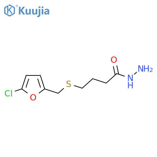 4-{(5-chlorofuran-2-yl)methylsulfanyl}butanehydrazide structure