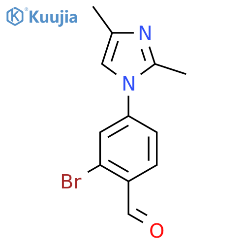 2-bromo-4-(2,4-dimethyl-1H-imidazol-1-yl)benzaldehyde structure