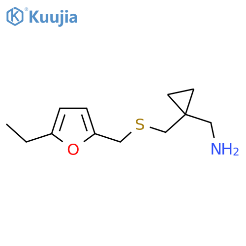 1-({(5-ethylfuran-2-yl)methylsulfanyl}methyl)cyclopropylmethanamine structure