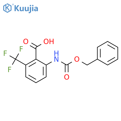 2-{(benzyloxy)carbonylamino}-6-(trifluoromethyl)benzoic acid structure