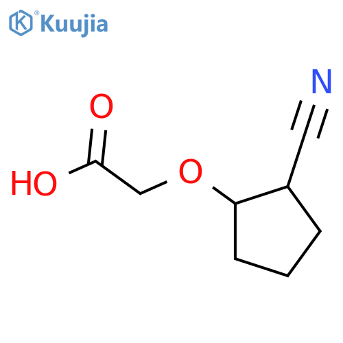 2-(2-cyanocyclopentyl)oxyacetic acid structure