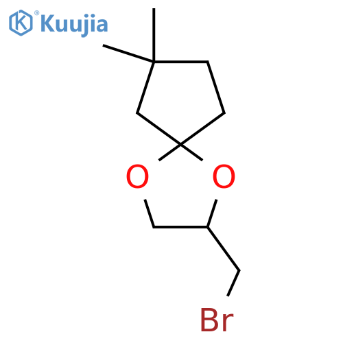 2-(bromomethyl)-7,7-dimethyl-1,4-dioxaspiro4.4nonane structure