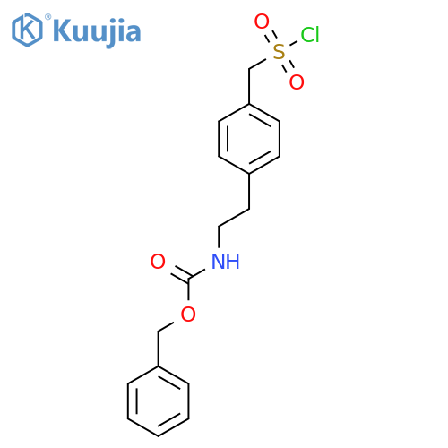 benzyl N-(2-{4-(chlorosulfonyl)methylphenyl}ethyl)carbamate structure