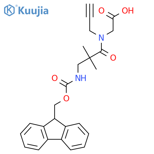 2-3-({(9H-fluoren-9-yl)methoxycarbonyl}amino)-2,2-dimethyl-N-(prop-2-yn-1-yl)propanamidoacetic acid structure
