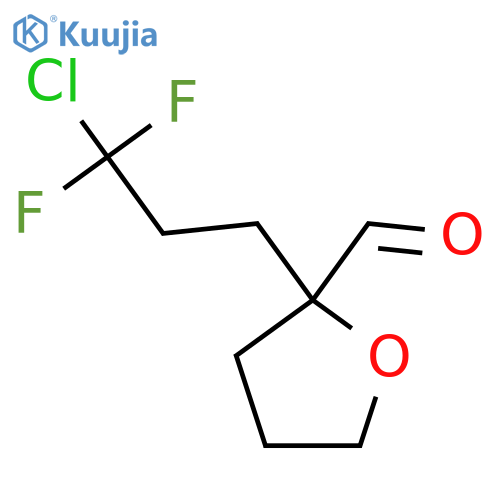 2-(3-Chloro-3,3-difluoropropyl)oxolane-2-carbaldehyde structure