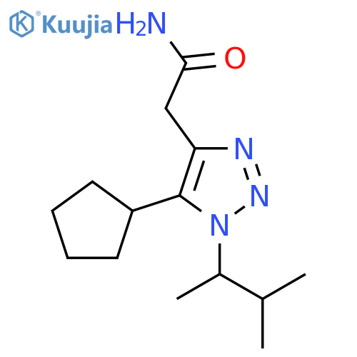 2-5-cyclopentyl-1-(3-methylbutan-2-yl)-1H-1,2,3-triazol-4-ylacetamide structure