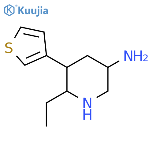 6-Ethyl-5-(thiophen-3-yl)piperidin-3-amine structure
