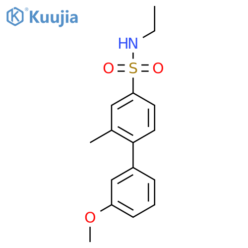 N-ethyl-3'-methoxy-2-methyl-[1,1'-biphenyl]-4-sulfonamide structure