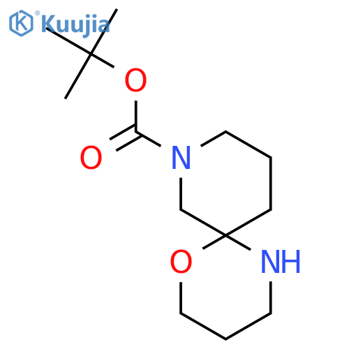 tert-butyl 1-oxa-5,8-diazaspiro5.5undecane-8-carboxylate structure