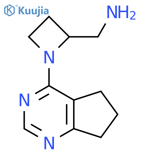 (1-{5H,6H,7H-cyclopentadpyrimidin-4-yl}azetidin-2-yl)methanamine structure
