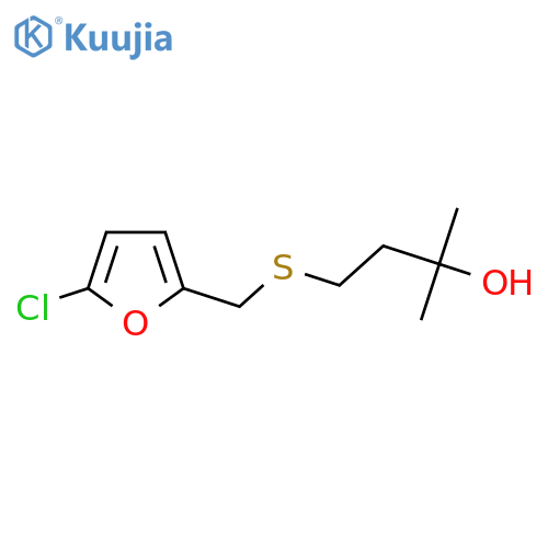 4-{(5-chlorofuran-2-yl)methylsulfanyl}-2-methylbutan-2-ol structure