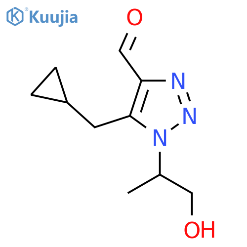 5-(cyclopropylmethyl)-1-(1-hydroxypropan-2-yl)-1H-1,2,3-triazole-4-carbaldehyde structure