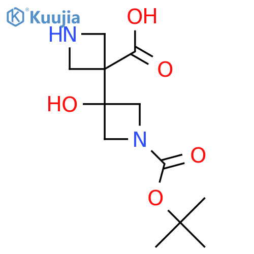 3-{1-(tert-butoxy)carbonyl-3-hydroxyazetidin-3-yl}azetidine-3-carboxylic acid structure