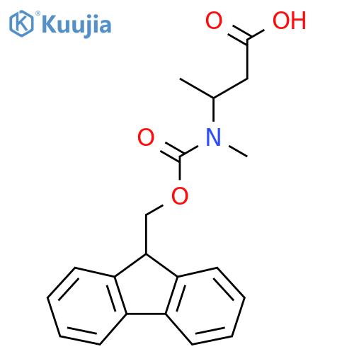 3-({(9H-fluoren-9-yl)methoxycarbonyl}(methyl)amino)butanoic acid structure