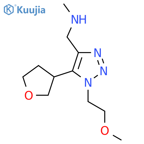 {1-(2-methoxyethyl)-5-(oxolan-3-yl)-1H-1,2,3-triazol-4-ylmethyl}(methyl)amine structure