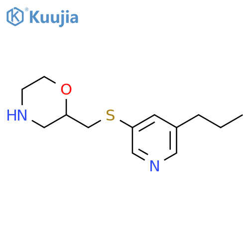 2-{(5-propylpyridin-3-yl)sulfanylmethyl}morpholine structure