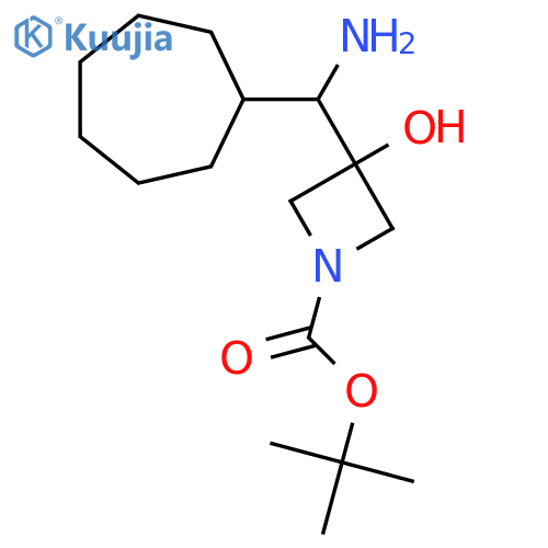 tert-butyl 3-amino(cycloheptyl)methyl-3-hydroxyazetidine-1-carboxylate structure