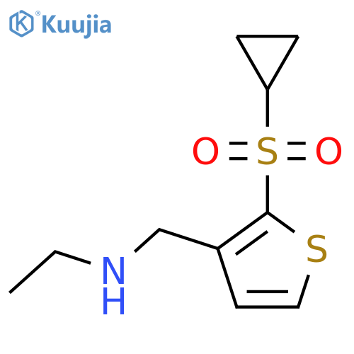 {2-(cyclopropanesulfonyl)thiophen-3-ylmethyl}(ethyl)amine structure